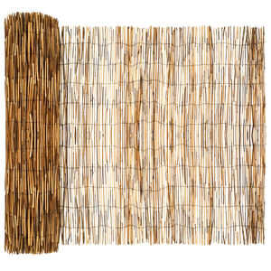 vidaXL Gartenzaun Karbonisiert 500 x 100 cm Schilf