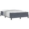 vidaXL Boxspringbett mit Matratze Dunkelgrau 140 x 190 cm Stoff