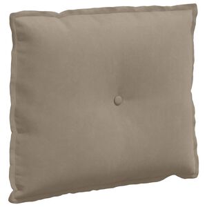 vidaXL R&uuml;ckenkissen Taupe 60 x 50 cm Mikrofaserstoff