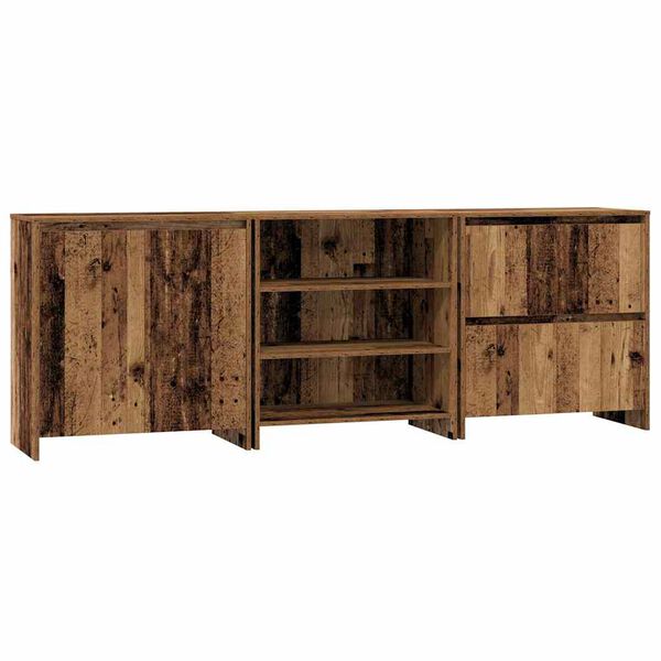 vidaXL Sideboard 3 pcs Altholz 70 x 41 x 75 cm Holzwerkstoff
