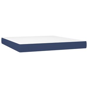vidaXL Taschenfederkernmatratze Mittel Blau 160x200x20 cm Stoff