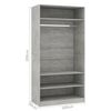 vidaXL Kleiderschrank Betongrau 100x50x200 cm Holzwerkstoff