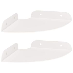 vidaXL Schwebendes Regal mit Regal 2 pcs Wei&szlig; 15 x 15 x 2 cm