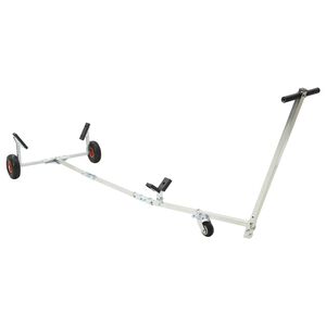 vidaXL Verstellbarer Bootstrailer mit Luftreifen Belastbarkeit 200 kg Silber