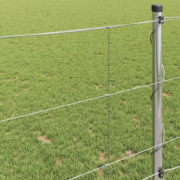 vidaXL Wildzaun Silber 100 x 1 m Verzinkter Stahl