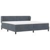 vidaXL Boxspringbett mit Matratze Dunkelgrau 200 x 200 cm Samt