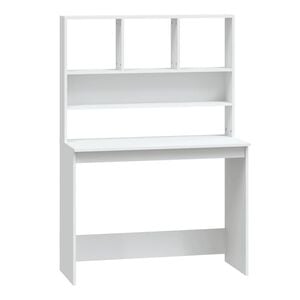 vidaXL Schreibtisch mit Regal Wei&szlig; 102x45x148 cm Holzwerkstoff