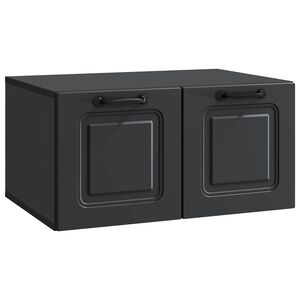 vidaXL Wandmontierter TV-Schrank Schwarz 59,5 x 41 x 30 cm
