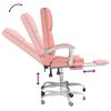 vidaXL Bürostuhl mit Massagefunktion Rosa Kunstleder