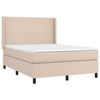 vidaXL Boxspringbett Matratze Cappuccino-Braun 140x190cm Kunstleder