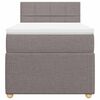 vidaXL Boxspringbett mit Matratze Taupe 100x200 cm Stoff
