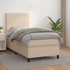 vidaXL Boxspringbett mit Matratze Cappuccino-Braun 90x190cm Kunstleder