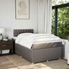 vidaXL Boxspringbett mit Matratze Taupe 120x200 cm Stoff