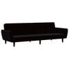 vidaXL Schlafsofa 2-Sitzer Schwarz Samt