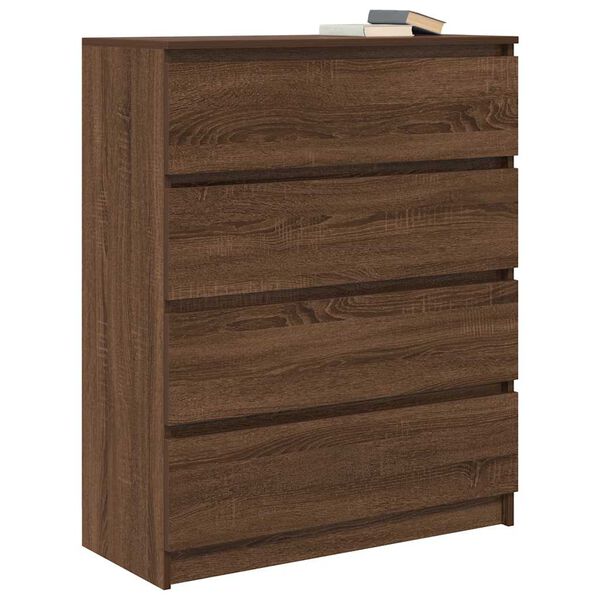 vidaXL Sideboard Braun Eichen-Optik 80x35x99 cm Holzwerkstoff