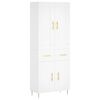 vidaXL Highboard Wei&szlig; 69,5x34x180 cm Holzwerkstoff