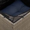 vidaXL 13-tlg. Garten-Sofagarnitur mit Kissen Grau Poly Rattan