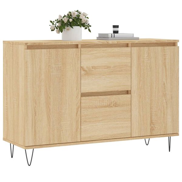 vidaXL Sideboard Sonoma-Eiche 101,5x35x70 cm Holzwerkstoff