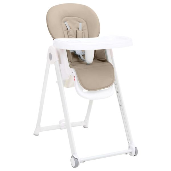 vidaXL Baby-Hochstuhl Beige Aluminium