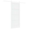 vidaXL Schiebet&uuml;r 83 x 202 cm Massives Kiefernholz Wei&szlig;