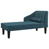 vidaXL Chaiselongue mit Nackenrolle Blau Samt
