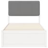 vidaXL Bettgestell mit gepolstertem Kopfteil Hellgrau 90 x 200 cm