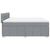 vidaXL Boxspringbett mit Matratze Hellgrau 180x200 cm Stoff