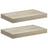 vidaXL Schwebende Wandregale 2 Stk. Eichefarben 40x23x3,8cm MDF