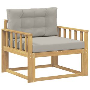 vidaXL Outdoor Mittelsofa Polyester Wei&szlig;