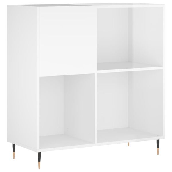 vidaXL Plattenschrank Hochglanz-Weiß 84,5x38x89 cm Holzwerkstoff