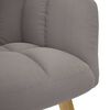 vidaXL Relaxsessel mit Hocker Taupe Stoff