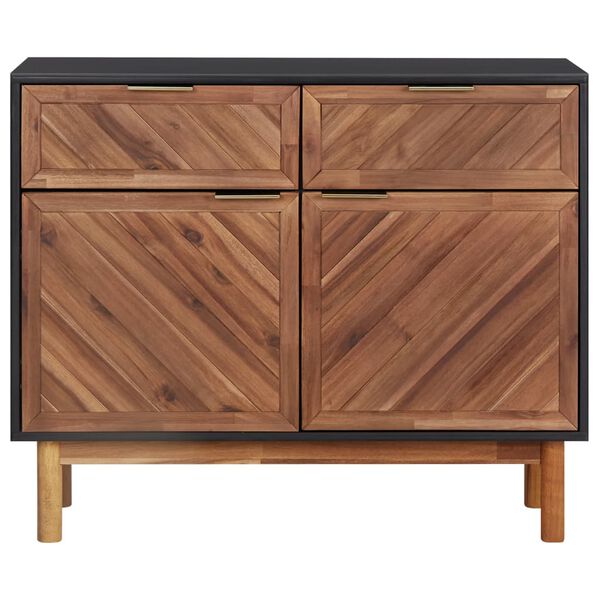vidaXL Sideboard 90x33,5x75 cm Massivholz Akazie und MDF
