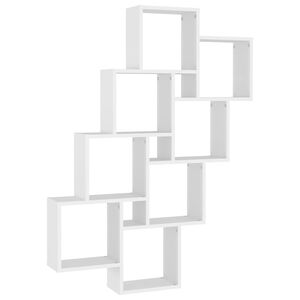 vidaXL W&uuml;rfelregal Wei&szlig; 90x15x119 cm Holzwerkstoff
