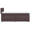 vidaXL Boxspringbett mit Matratze Dunkelbraun 80x200 cm Stoff