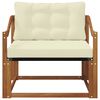 vidaXL Outdoor-Sofagarnitur Massives Akazienholz und Textilene Natur