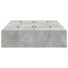 vidaXL Aufbewahrungsbettgestell Beton Grau 120 x 190 cm Holzwerkstoff