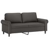 vidaXL 2-Sitzer-Sofa mit Kissen Grau 140 cm Kunstleder
