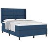 vidaXL Boxspringbett mit Matratze mit Kopfteil Blau 140 x 190 cm Stoff