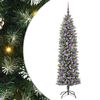 vidaXL K&uuml;nstlicher schlanker Weihnachtsbaum Gr&uuml;n und Wei&szlig; 180 cm
