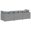 vidaXL Modulares Sofa mit Kissen Stoff Hellgrau