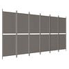 vidaXL 6-tlg. Paravent Anthrazit 300x220 cm Stoff