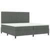 vidaXL Boxspringbett mit Matratze Dunkelgrau 200 x 200 cm Stoff