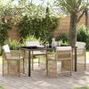 vidaXL Garten Essgruppe 5 pcs Beige Poly-Rattan