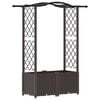 vidaXL Hochbeet mit Rankgitter und Dach Braun 125 x 40 x 138 cm PP