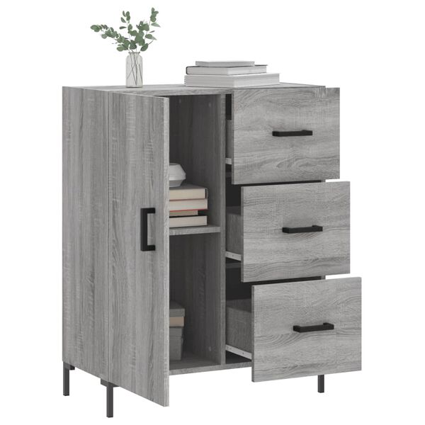 vidaXL Sideboard Grau Sonoma 69,5x34x90 cm Holzwerkstoff