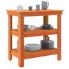 vidaXL Werkbank Wachsbraun 78,5 x 50 x 80 cm Massives Kiefernholz