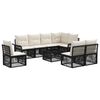 vidaXL Gartensofa-set 9 pcs Schwarz Poly-Rattan