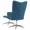 vidaXL Relaxsessel mit Hocker Blau Samt