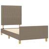 vidaXL Bettgestell ohne Matratze Taupe 90x190 cm Stoff