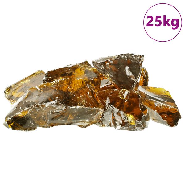 vidaXL Gartensteine Braun 12 cm Glas